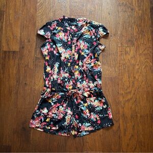 Harmony & Havoc Floral Black Romper